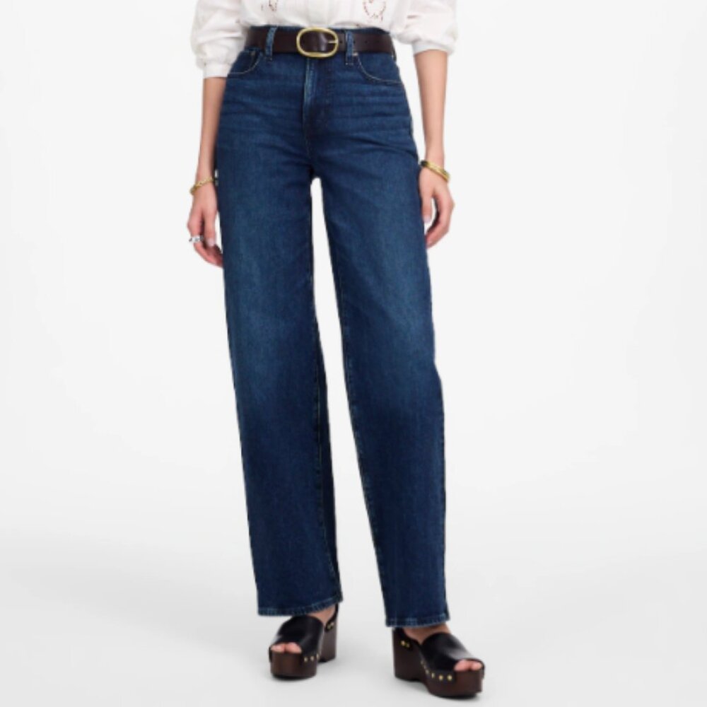 Madewell Perfect Vintage Straight Jean - Dark Blue Wash